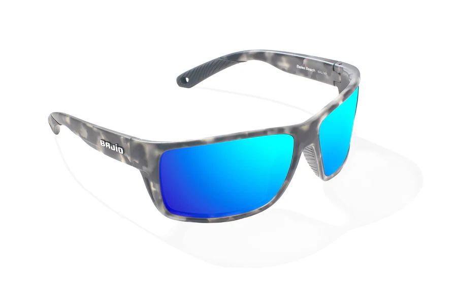 BAJIO BALES BEACH | Frame Gray Rock Matte | Lens Color: Blue Mirror | Lens Material: Glass Lenses