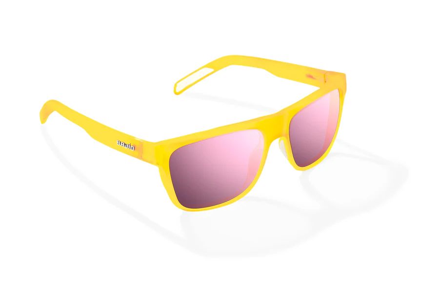 BAJIO HOPEDALE | Frame Color: Yellow Glass Matte | Lens Color: Rose Mirror | Lens Material: Glass Lenses