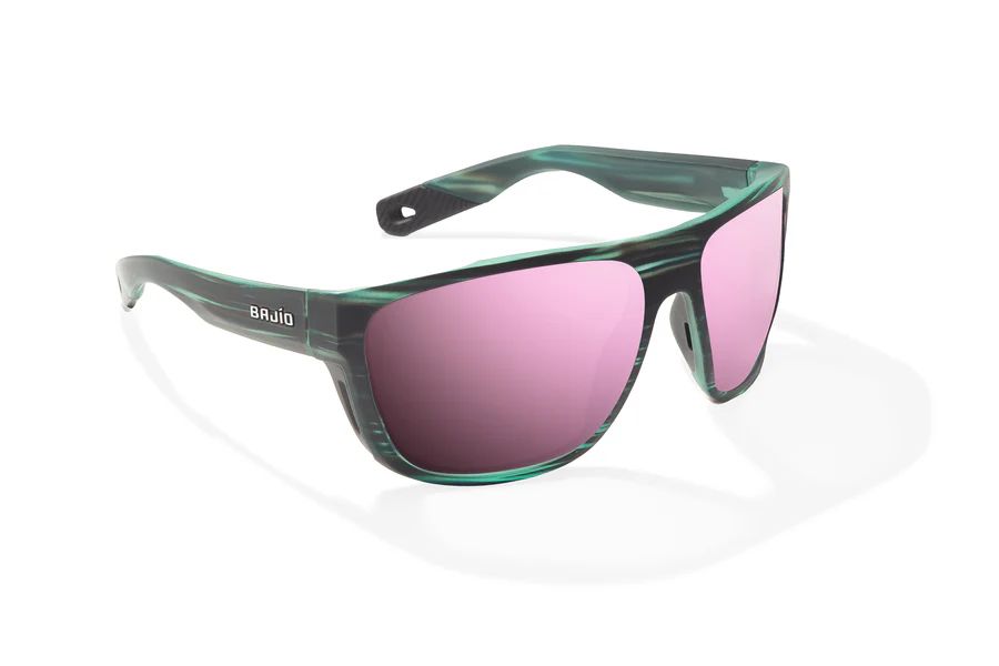 BAJIO LAS ROCAS | Frame Color: Blue Grass Matte | Lens Color: Rose Mirror | Lens Material: Polycarbonate Lenses