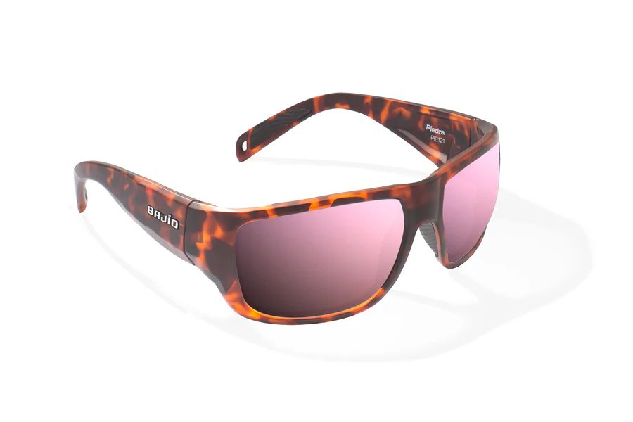 BAJIO PIEDRA | Frame Color: Brown Tortoise Matte | Lens Color: Rose Mirror | Lens Material: Glass Lenses