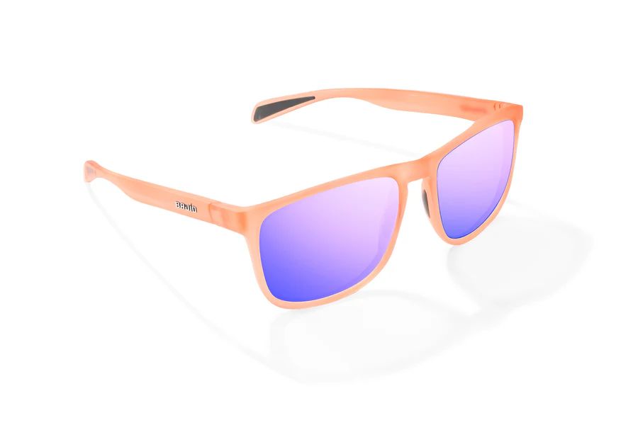 BAJIO CALDA | Frame Color: Peach Glass Matte | Lens Color: Violet Mirror | Lens Material: Polycarbonate Lenses