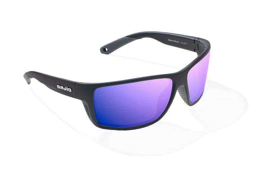 BAJIO BALES BEACH | Frame Color: Black Matte | Lens Color: Violet Mirror | Lens Material: Glass Lenses