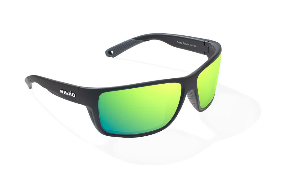 BAJIO BALES BEACH | Frame Color: Black Matte | Lens Color: Green Mirror | Lens Material: Polycarbonate Lenses